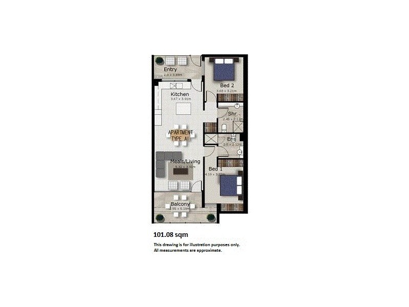 101- 506/75 North East Road, Collinswood SA 5081 Floorplan