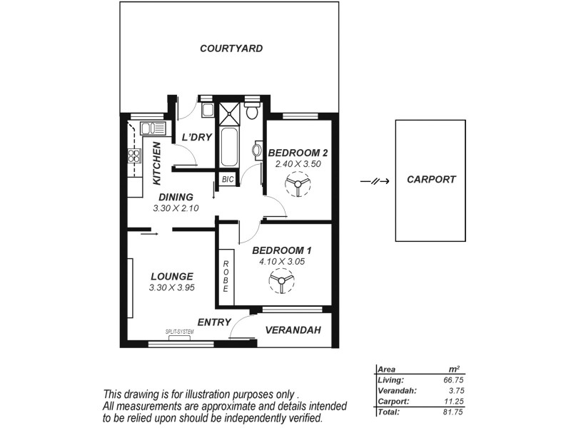 3/11 Frederick Street, Mansfield Park SA 5012 Floorplan