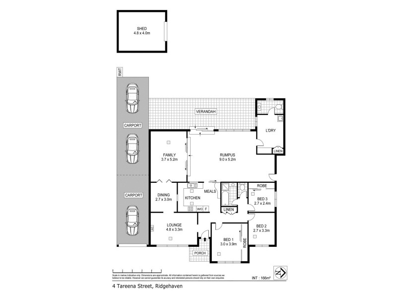 4 Tareena Street, Ridgehaven SA 5097 Floorplan