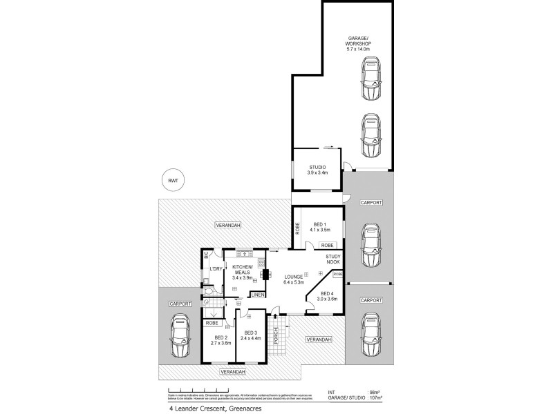 4 Leander Crescent, Greenacres SA 5086 Floorplan