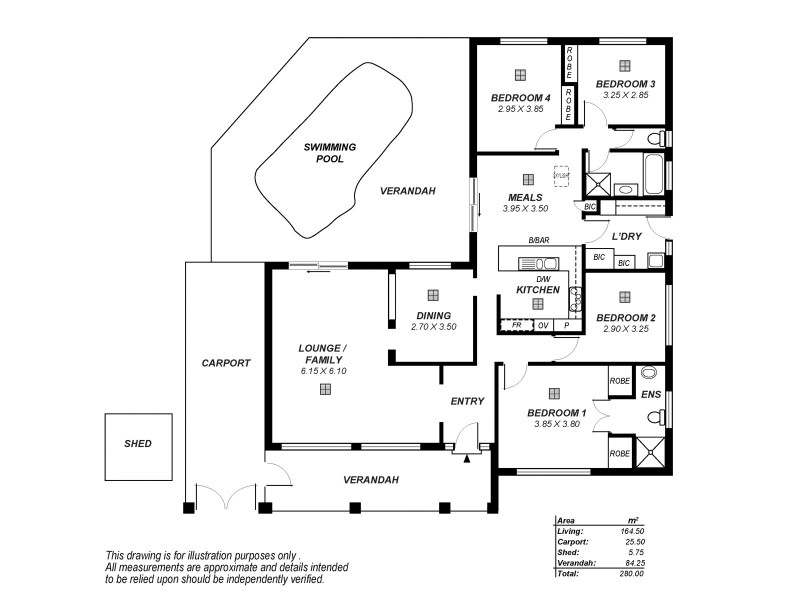 2 Birkdale Close, Fairview Park SA 5126 Floorplan