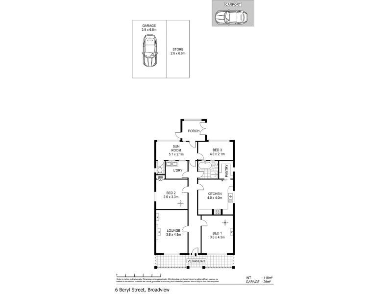 6 Beryl Street, Broadview SA 5083 Floorplan