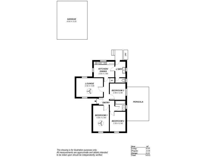 1 Dunedin Avenue, Hillcrest SA 5086 Floorplan