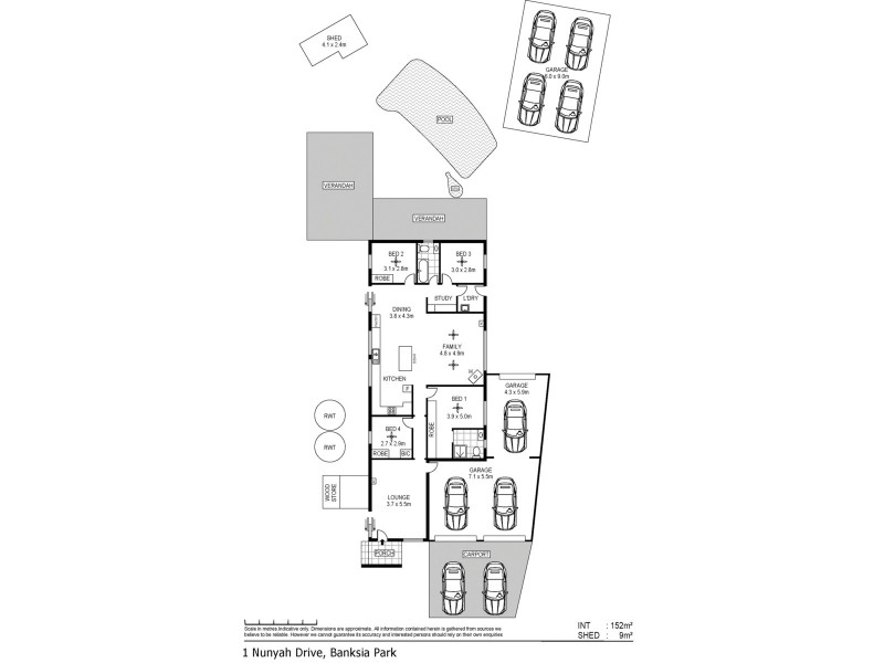 1 Nunyah Drive, Banksia Park SA 5091 Floorplan