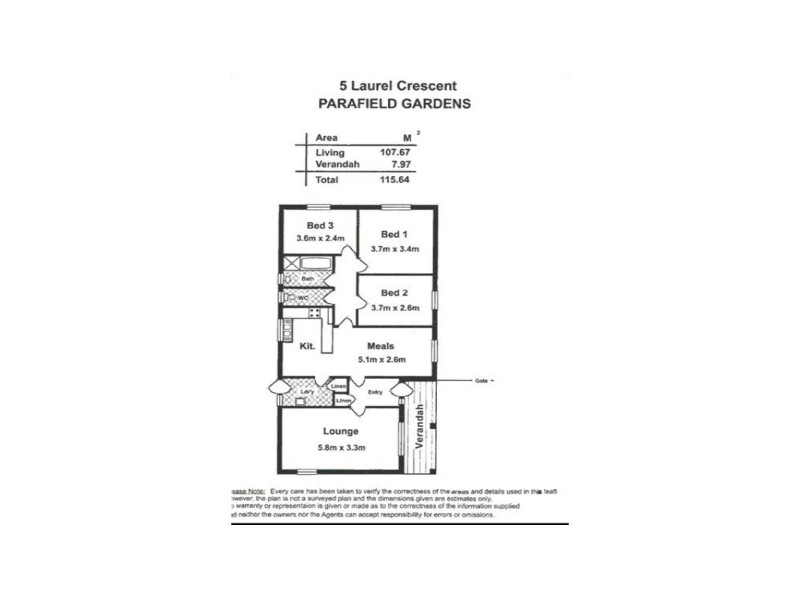 5 Laurel Crescent, Parafield Gardens SA 5107 Floorplan