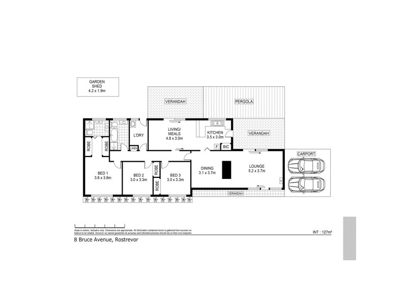 8 Bruce Avenue, Rostrevor SA 5073 Floorplan