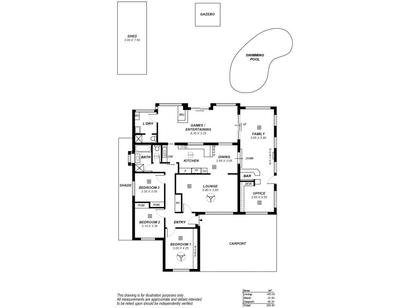 7 Leane Avenue, Ridgehaven SA 5097 Floorplan