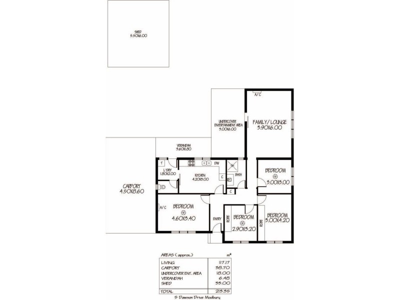 5 Dawson Drive, Modbury SA 5092 Floorplan