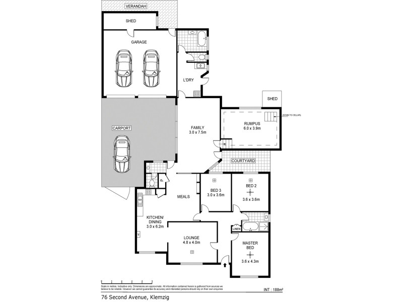 76 Second Avenue, Klemzig SA 5087 Floorplan