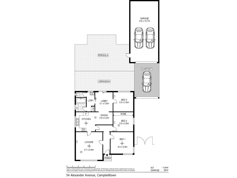 54 Alexander Avenue, Campbelltown SA 5074 Floorplan