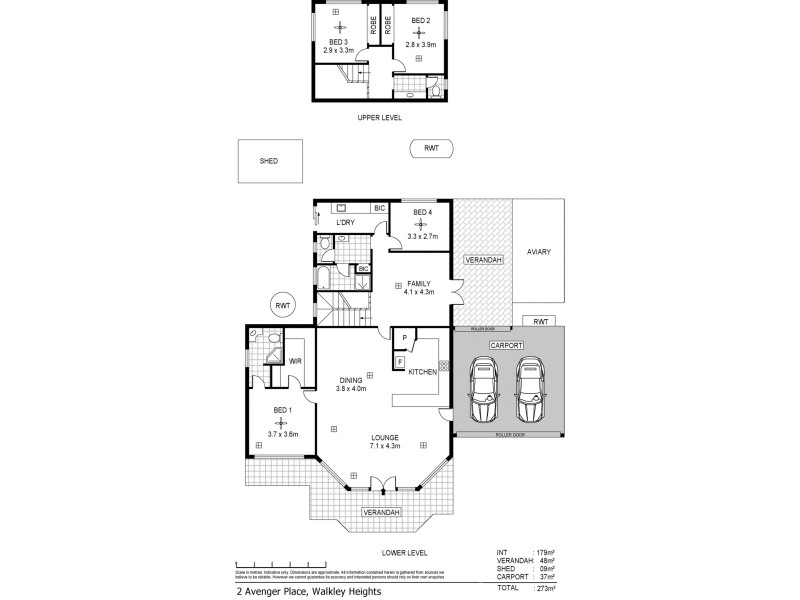 2 Avenger Place, Walkley Heights SA 5098 Floorplan