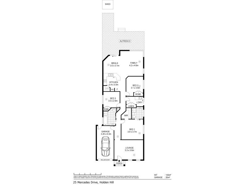 25 Mercedes Drive, Holden Hill SA 5088 Floorplan