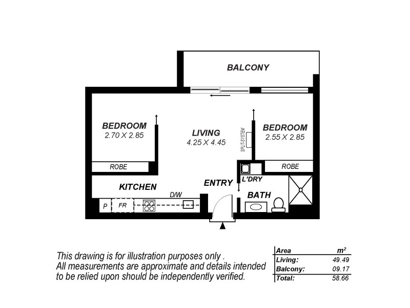 809/33 Warwick Street, Walkerville SA 5081 Floorplan