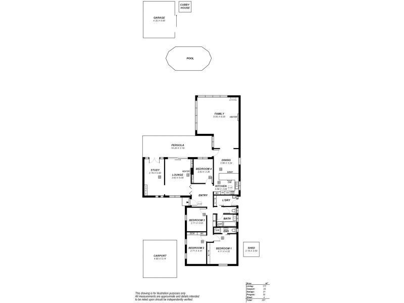 42 Hillside Avenue, Highbury SA 5089 Floorplan