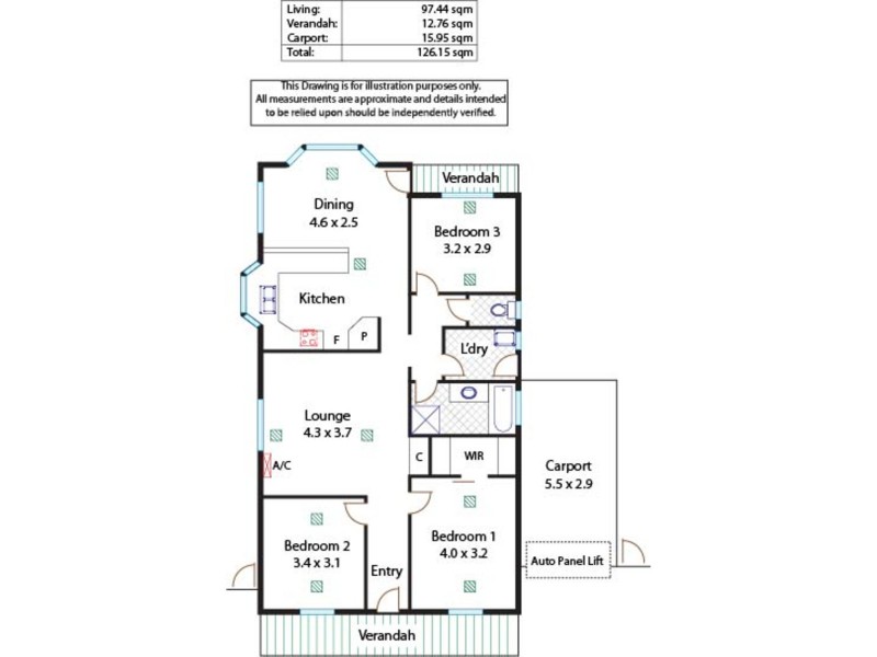 6 Glenmore Close, Greenwith SA 5125 Floorplan