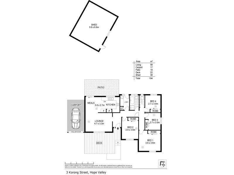 3 Korong Street, Hope Valley SA 5090 Floorplan