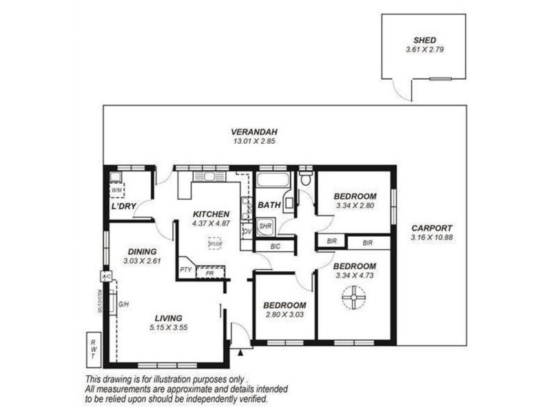 7 Roycroft Avenue, Gulfview Heights SA 5096 Floorplan
