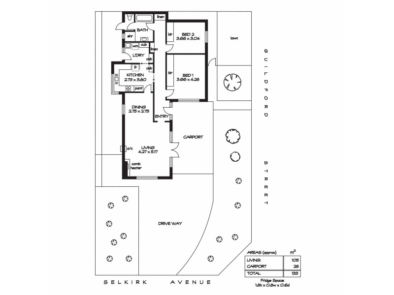 8 Selkirk Avenue, Clearview SA 5085 Floorplan