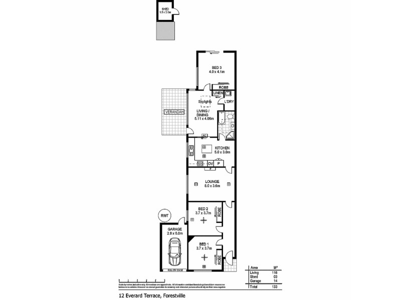 12 Everard Terrace, Forestville SA 5035 Floorplan