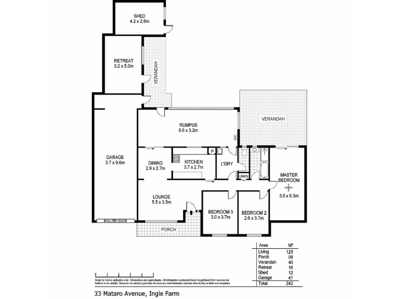33 Mataro Avenue, Ingle Farm SA 5098 Floorplan
