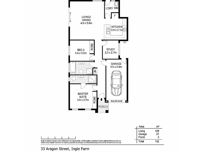 33 Aragon Road, Ingle Farm SA 5098 Floorplan