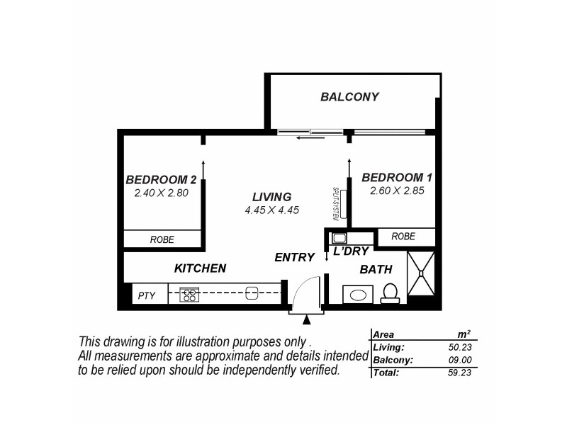 509/33 Warwick Street, Walkerville SA 5081 Floorplan