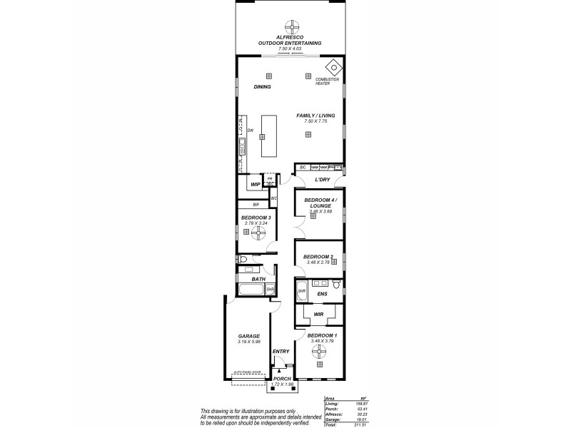 7 Swan Street, Greenacres SA 5086 Floorplan