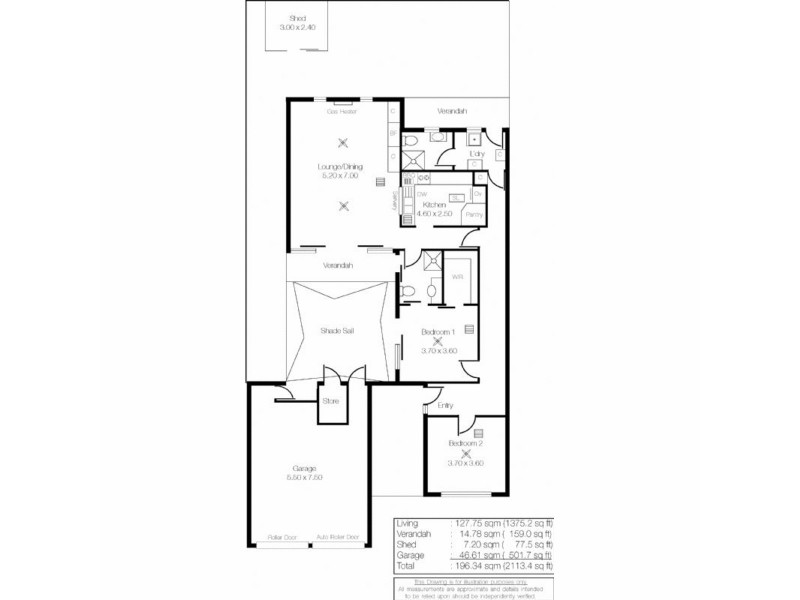 14 Llandower Avenue, Evandale SA 5069 Floorplan
