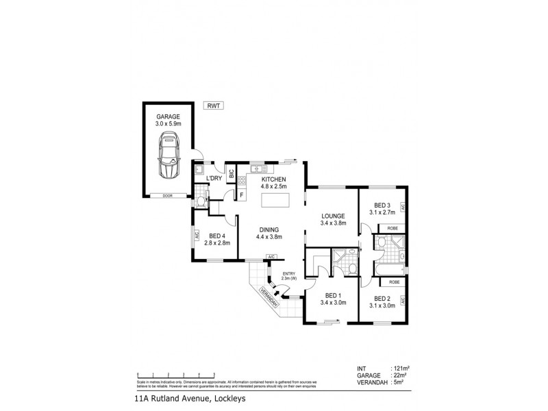 11a Rutland Avenue, Lockleys SA 5032 Floorplan