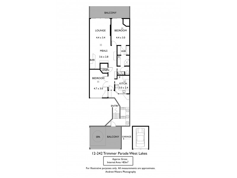 12/242 Trimmer Parade, West Lakes SA 5021 Floorplan