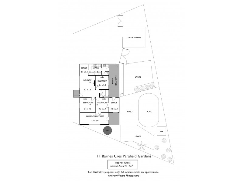 11 Barnes Crescent, Parafield Gardens SA 5107 Floorplan
