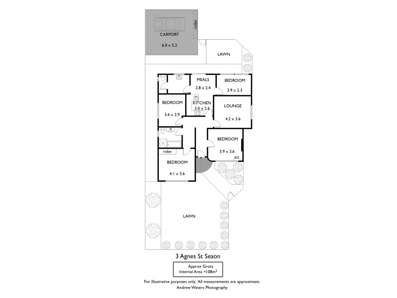 3 Agnes Street, Seaton SA 5023 Floorplan