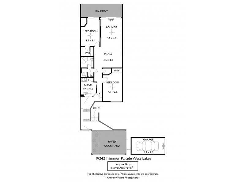 9/242 Trimmer Parade, West Lakes SA 5021 Floorplan