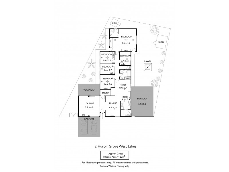 2 Huron Grove, West Lakes SA 5021 Floorplan