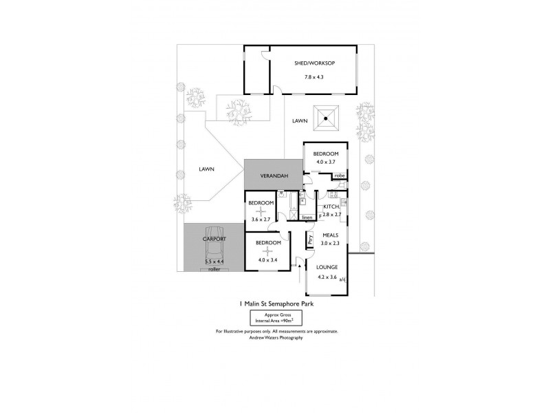 1 Malin Street, Semaphore Park SA 5019 Floorplan