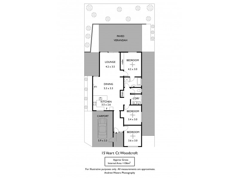 15 Veart Court, Woodcroft SA 5162 Floorplan