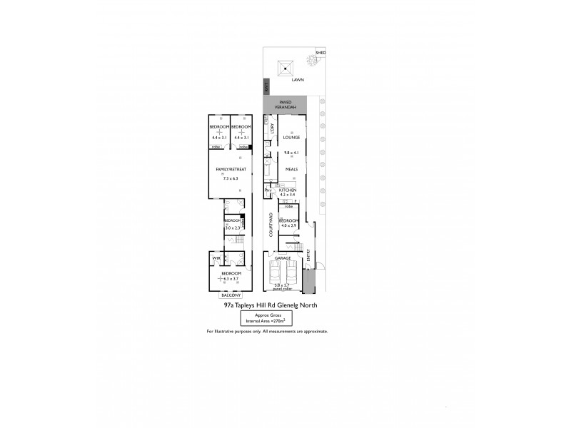 1/ 97 Tapleys Hill Road, Glenelg North SA 5045 Floorplan