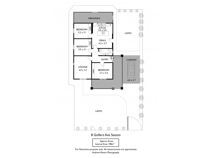 8 Golfers Avenue, Seaton SA 5023 Floorplan