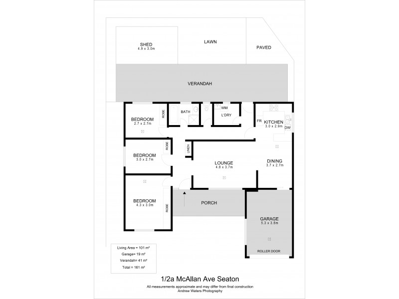 1/2a McAllan Avenue, Seaton SA 5023 Floorplan
