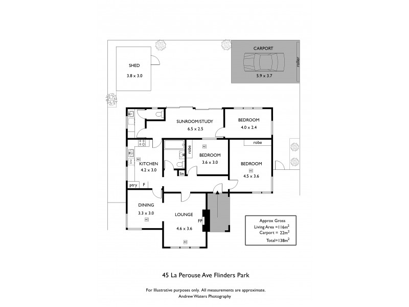 45 La Perouse Avenue, Flinders Park SA 5025 Floorplan