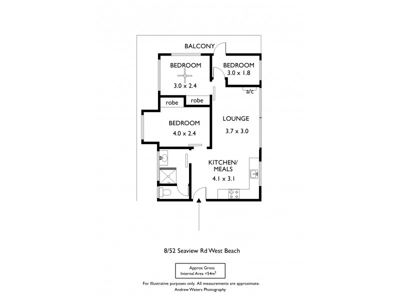 8/52 Seaview Road, West Beach SA 5024 Floorplan