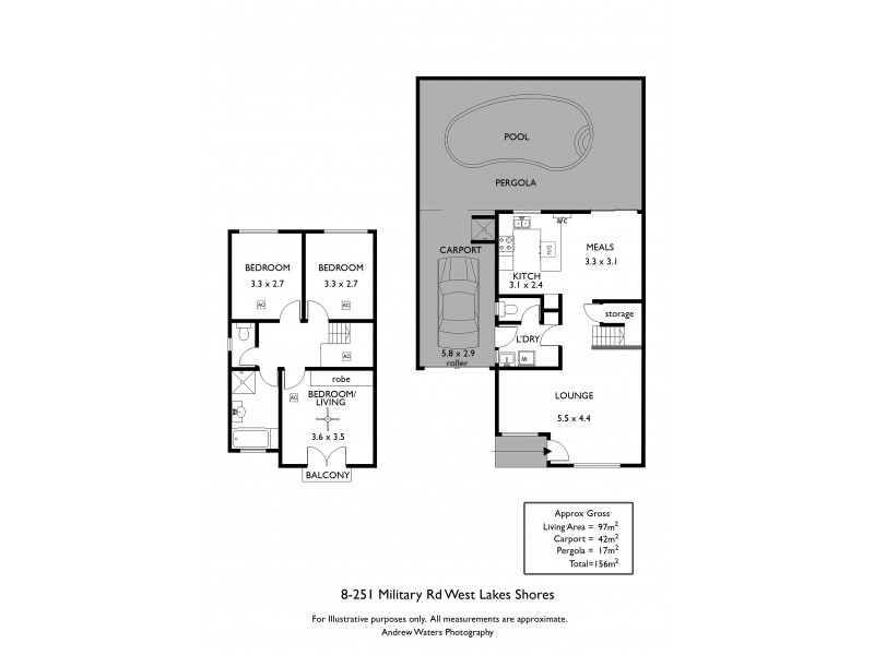 8/251 Military Road, West Lakes Shore SA 5020 Floorplan