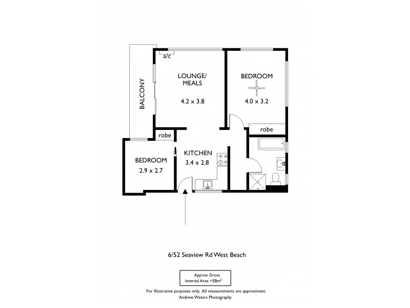 6/52 Seaview Road, West Beach SA 5024 Floorplan