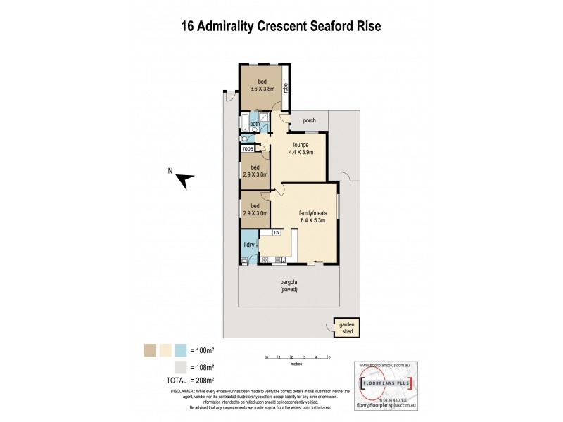 16 Admiralty Crescent, Seaford Rise SA 5169 Floorplan