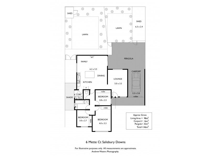6 Mette Court, Salisbury Downs SA 5108 Floorplan