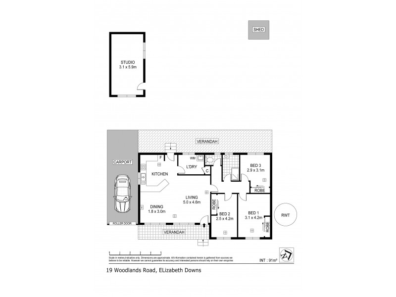 19 Woodlands Road, Elizabeth Downs SA 5113 Floorplan