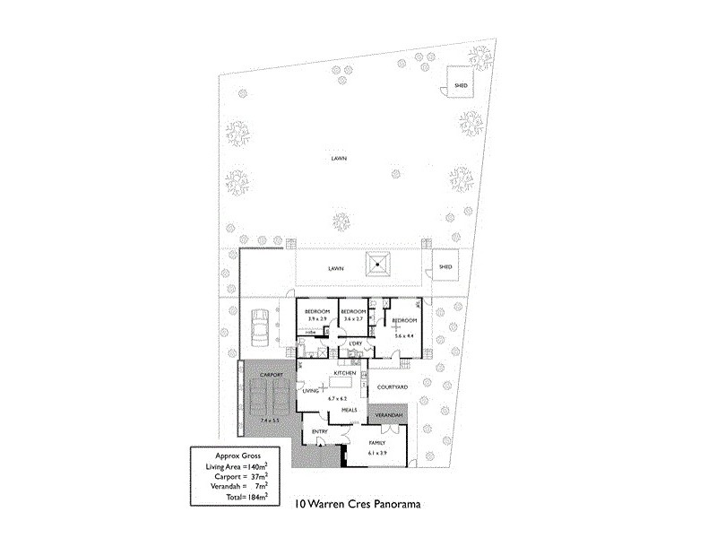 10 Warren Crescent, Panorama SA 5041 Floorplan