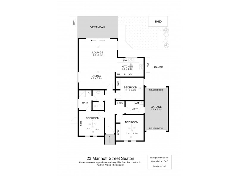 23 Marinoff Street, Seaton SA 5023 Floorplan