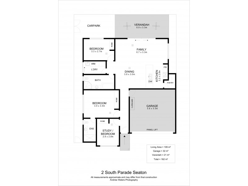 2 South Parade, Seaton SA 5023 Floorplan