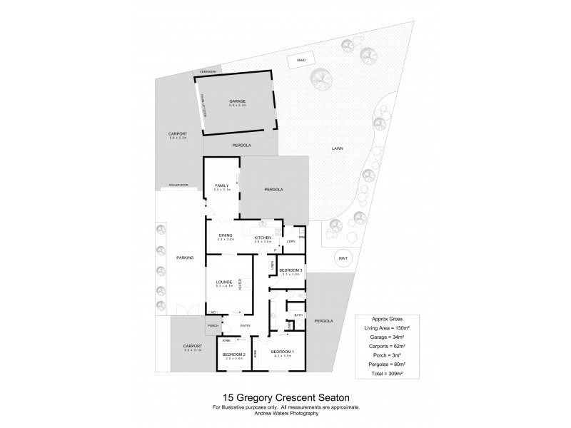 15 Gregory Crescent, Seaton SA 5023 Floorplan
